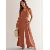 imageANRABESS Jumpsuits for Women Summer Dressy Casual Linen Romper Sleeveless V Neck High Waist Wide Leg Beach Vacation OutfitsOrange