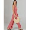 imageANRABESS Jumpsuits for Women Summer Dressy Casual Linen Romper Sleeveless V Neck High Waist Wide Leg Beach Vacation OutfitsPeach