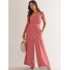 imageANRABESS Jumpsuits for Women Summer Dressy Casual Linen Romper Sleeveless V Neck High Waist Wide Leg Beach Vacation OutfitsPeach