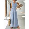 imageANRABESS Jumpsuits for Women Summer Dressy Casual Linen Romper Sleeveless V Neck High Waist Wide Leg Beach Vacation OutfitsSky
