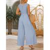 imageANRABESS Jumpsuits for Women Summer Dressy Casual Linen Romper Sleeveless V Neck High Waist Wide Leg Beach Vacation OutfitsSky