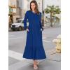 imageANRABESS Long Sleeve Midi Dresses for Women Casual 2025 Fall Crewneck A Line Tiered Flowy Loose Trendy Dresses with PocketsBlue