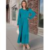 imageANRABESS Long Sleeve Midi Dresses for Women Casual 2025 Fall Crewneck A Line Tiered Flowy Loose Trendy Dresses with PocketsLake Green