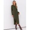 imageANRABESS Long Sleeve Midi Dresses for Women Fall Fashion Casual Vacation Crewneck Loose Split Striped Long Tshirts DressArmy Green