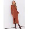 imageANRABESS Long Sleeve Midi Dresses for Women Fall Fashion Casual Vacation Crewneck Loose Split Striped Long Tshirts DressBrick Orange