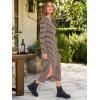imageANRABESS Long Sleeve Midi Dresses for Women Fall Fashion Casual Vacation Crewneck Loose Split Striped Long Tshirts DressBrown White Stripe