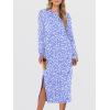imageANRABESS Long Sleeve Midi Dresses for Women Fall Fashion Casual Vacation Crewneck Loose Split Striped Long Tshirts DressFloral Blue White