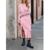 imageANRABESS Long Sleeve Midi Dresses for Women Fall Fashion Casual Vacation Crewneck Loose Split Striped Long Tshirts DressFloral Pink White