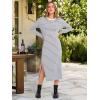 imageANRABESS Long Sleeve Midi Dresses for Women Fall Fashion Casual Vacation Crewneck Loose Split Striped Long Tshirts DressGrey White Stripe