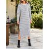 imageANRABESS Long Sleeve Midi Dresses for Women Fall Fashion Casual Vacation Crewneck Loose Split Striped Long Tshirts DressGrey White Stripe