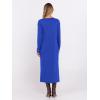 imageANRABESS Long Sleeve Midi Dresses for Women Fall Fashion Casual Vacation Crewneck Loose Split Striped Long Tshirts DressRoyal Blue