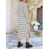 imageANRABESS Long Sleeve Midi Dresses for Women Fall Fashion Casual Vacation Crewneck Loose Split Striped Long Tshirts DressWhite Black Stripe