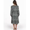 imageANRABESS Long Sleeve Midi Dresses for Women V Neck 2025 Fall Fashion Casual Loose Fit Flowy Swing Tiered Vacation Boho DressFloral Black