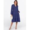 imageANRABESS Long Sleeve Midi Dresses for Women V Neck 2025 Fall Fashion Casual Loose Fit Flowy Swing Tiered Vacation Boho DressNavy Blue