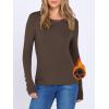 imageANRABESS Long Sleeve Shirts for Women Thermal Crewneck Basic Fleece Top Casual TShirts 2025 Fall Winter Warm UndershirtsDark Brown