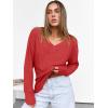imageANRABESS Long Sleeve Shirts for Women V Neck Casual Fall Tops Loose Fit Lightweight Sweaters Tunic Fashion 2025 ClothesBright Red