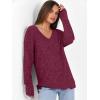 imageANRABESS Long Sleeve Shirts for Women V Neck Casual Fall Tops Loose Fit Lightweight Sweaters Tunic Fashion 2025 ClothesBurgundy