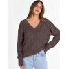 imageANRABESS Long Sleeve Shirts for Women V Neck Casual Fall Tops Loose Fit Lightweight Sweaters Tunic Fashion 2025 ClothesDeep Brown