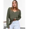 imageANRABESS Long Sleeve Shirts for Women V Neck Casual Fall Tops Loose Fit Lightweight Sweaters Tunic Fashion 2025 ClothesDeep Green