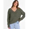 imageANRABESS Long Sleeve Shirts for Women V Neck Casual Fall Tops Loose Fit Lightweight Sweaters Tunic Fashion 2025 ClothesDeep Green