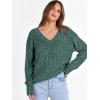 imageANRABESS Long Sleeve Shirts for Women V Neck Casual Fall Tops Loose Fit Lightweight Sweaters Tunic Fashion 2025 ClothesGreen
