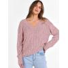 imageANRABESS Long Sleeve Shirts for Women V Neck Casual Fall Tops Loose Fit Lightweight Sweaters Tunic Fashion 2025 ClothesGrey Pink