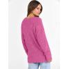 imageANRABESS Long Sleeve Shirts for Women V Neck Casual Fall Tops Loose Fit Lightweight Sweaters Tunic Fashion 2025 ClothesHot Pink