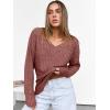 imageANRABESS Long Sleeve Shirts for Women V Neck Casual Fall Tops Loose Fit Lightweight Sweaters Tunic Fashion 2025 ClothesRust