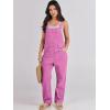 imageANRABESS Overalls for Women Loose Fit Denim Overalls Adjustable Strap Jean Jumpsuit Bib Romper 2025 Fall Casual Work OutfitsHot Pink