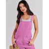 imageANRABESS Overalls for Women Loose Fit Denim Overalls Adjustable Strap Jean Jumpsuit Bib Romper 2025 Fall Casual Work OutfitsHot Pink