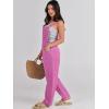 imageANRABESS Overalls for Women Loose Fit Denim Overalls Adjustable Strap Jean Jumpsuit Bib Romper 2025 Fall Casual Work OutfitsHot Pink