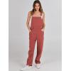 imageANRABESS Overalls for Women Loose Fit Denim Overalls Adjustable Strap Jean Jumpsuit Bib Romper 2025 Fall Casual Work OutfitsRust Red