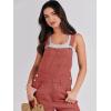 imageANRABESS Overalls for Women Loose Fit Denim Overalls Adjustable Strap Jean Jumpsuit Bib Romper 2025 Fall Casual Work OutfitsRust Red