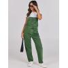 imageANRABESS Overalls for Women Loose Fit Denim Overalls Adjustable Strap Jean Jumpsuit Bib Romper 2025 Fall Casual Work OutfitsWashed Green