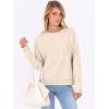 imageANRABESS Sweaters for Women Long Sleeve Cropped Lightweight 2025 Fall Fashion Knit Crewneck Pullover Top Soft Trendy OutfitsAlmond