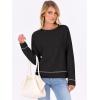 imageANRABESS Sweaters for Women Long Sleeve Cropped Lightweight 2025 Fall Fashion Knit Crewneck Pullover Top Soft Trendy OutfitsBlack