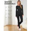 imageANRABESS Thermal Underwear for Women Long Johns Fleece Lined Base Layer Pajama Set Cold Weather Top Bottom Winter ClothingBlack