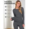 imageANRABESS Thermal Underwear for Women Long Johns Fleece Lined Base Layer Pajama Set Cold Weather Top Bottom Winter ClothingDeep Gray