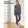 imageANRABESS Thermal Underwear for Women Long Johns Fleece Lined Base Layer Pajama Set Cold Weather Top Bottom Winter ClothingDeep Gray