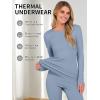 imageANRABESS Thermal Underwear for Women Long Johns Fleece Lined Base Layer Pajama Set Cold Weather Top Bottom Winter ClothingDusty Blue