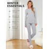 imageANRABESS Thermal Underwear for Women Long Johns Fleece Lined Base Layer Pajama Set Cold Weather Top Bottom Winter ClothingGrey