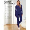 imageANRABESS Thermal Underwear for Women Long Johns Fleece Lined Base Layer Pajama Set Cold Weather Top Bottom Winter ClothingNavy Blue