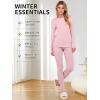 imageANRABESS Thermal Underwear for Women Long Johns Fleece Lined Base Layer Pajama Set Cold Weather Top Bottom Winter ClothingPink