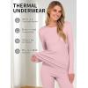 imageANRABESS Thermal Underwear for Women Long Johns Fleece Lined Base Layer Pajama Set Cold Weather Top Bottom Winter ClothingPink