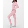 imageANRABESS Thermal Underwear for Women Long Johns Fleece Lined Base Layer Pajama Set Cold Weather Top Bottom Winter ClothingPink