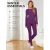 imageANRABESS Thermal Underwear for Women Long Johns Fleece Lined Base Layer Pajama Set Cold Weather Top Bottom Winter ClothingPurple