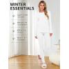 imageANRABESS Thermal Underwear for Women Long Johns Fleece Lined Base Layer Pajama Set Cold Weather Top Bottom Winter ClothingWhite