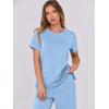 imageANRABESS Women 2 Piece Lounge Sets Summer Travel Sweat Outfits Short Sleeve Wide Leg Casual Matching Tracksuits ClothesBlue