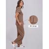imageANRABESS Women 2 Piece Lounge Sets Summer Travel Sweat Outfits Short Sleeve Wide Leg Casual Matching Tracksuits ClothesBrown