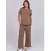 imageANRABESS Women 2 Piece Lounge Sets Summer Travel Sweat Outfits Short Sleeve Wide Leg Casual Matching Tracksuits ClothesBrown